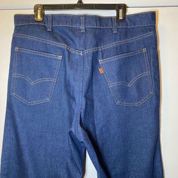 LEVI’S Vintage Orange Tab Straight Leg Dark Wash Men’s Jeans Size 37x27 - Picture 4 of 12